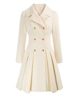 Damen eleganter Wintermantel in Beige