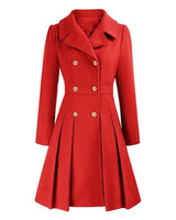 Damen eleganter Wintermantel in Rot