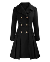 Damen eleganter Wintermantel in Schwarz