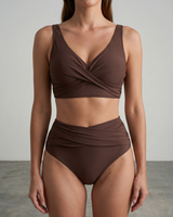 Marel | Figurformender Wickel-Bikini in Braun