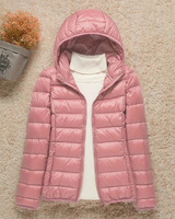 Elfriede | Damen Wasserdichte Stepp Regenjacke mit Kapuze in Rosa