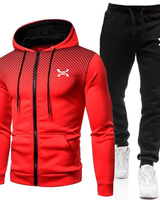 Elio | Herren Jogginganzug mit Kapuzenjacke und Hose im sportlichen Stil in Rot