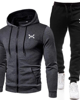 Elio | Herren Jogginganzug mit Kapuzenjacke und Hose im sportlichen Stil in Dunkelgrau