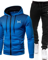 Elio | Herren Jogginganzug mit Kapuzenjacke und Hose im sportlichen Stil in Blau