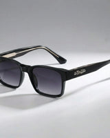 Nala | Quadratische Premium-Sonnenbrille in Schwarz