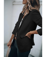 Emilia | Damen Taillierter Langarm Blazer in Schwarz