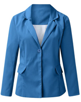 Emilia | Damen Taillierter Langarm Blazer in Blau