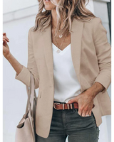 Emilia | Damen Taillierter Langarm Blazer in Beige