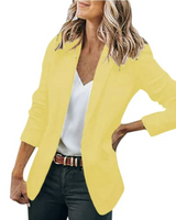 Emilia | Damen Taillierter Langarm Blazer in Gelb