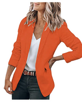 Emilia | Damen Taillierter Langarm Blazer in Orange