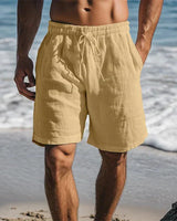 Ennio | Herren Strandhose Shorts mit Kordelzug in Khaki