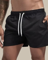 Evander | Herren Badeshorts mit Kordelzug Regular Fit in Schwarz