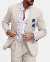 Michael™ | Sommeranzug (Jacke + Hose) in Beige
