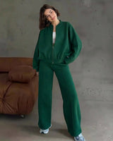 Naomi™ Premium-Sweatshirt-Set mit Zip-Jacke in Dunkelgrün