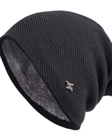 Qinch – Mit Fleece gefütterte Wintermütze in Grau