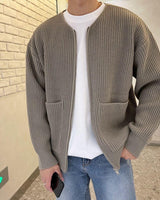 Laurenz - Trendiger Cardigan in Khaki