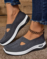 Yalia - Gepolsterte Walkingschuhe in Dunkelgrau
