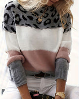 Lona – Strickpullover Mit Leopardenmuster in Grau