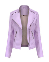Drune | pu-lederjacke mit reibverschluss in Helles Violett