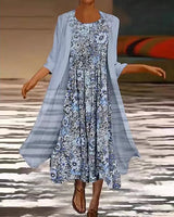 Essie - Florales Boho-Kleid in Blau (Fast ausverkauft)