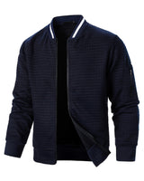 Benjie - Strick Jacke Mit Stehkragen Und Reißverschluss in Marineblau