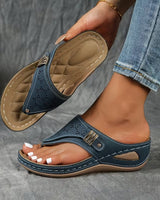 Ysola - Softtouch-Keilsandalen in Blau