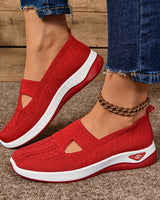 Yalia - Gepolsterte Walkingschuhe in Rot