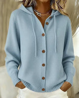 Giliza – Kapuzen-Strickjacke Mit Knöpfen in Blau