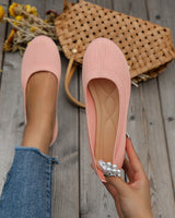 Orthopädische Damen-Ballerinas mit Komfortsohle & klassischem Design – Mia in Rosa