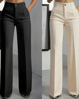 Britta | Damen Anzughose Hohe Taille Business Elegant in Beliebtes Set: Schwarz + Beige