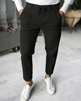 Krsto – High-End-Hosen MIT Hohem Bund in Schwarz