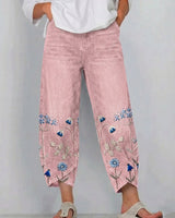 Giada - Bedruckte Relaxed-Fit-Jeans in Pink