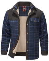 Dalmas - Lässige Winter Jacke im Karo Schau in Blau