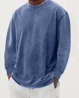 Fabian | Herren Oversized Langarm Strickpullover in Dunkelblau