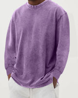 Fabian | Herren Oversized Langarm Strickpullover in Lila