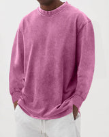 Fabian | Herren Oversized Langarm Strickpullover in Rosa