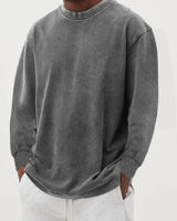 Fabian | Herren Oversized Langarm Strickpullover in Grau