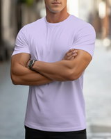 Fabian | Herren Rundhals T-Shirt Slim Fit Kurzarm in Lila