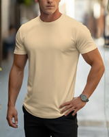 Fabian | Herren Rundhals T-Shirt Slim Fit Kurzarm in Gelb