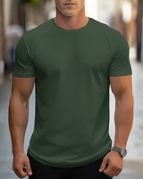 Fabian | Herren Rundhals T-Shirt Slim Fit Kurzarm in Grün