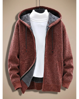 Fabio | Damen Strickjacke mit Kragen und Langarm in Braun