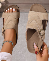 Luna | Leicht Konturiertes Fußbett Sandalen in Beige