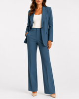 Feliciana | Damen Business Hosenanzug Set Blazer in Marineblau