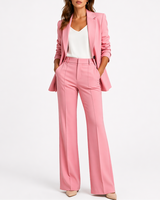 Feliciana | Damen Business Hosenanzug Set Blazer in Rosa