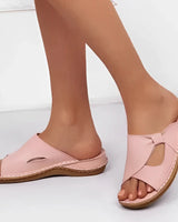 Felicitas | Damen Komfort Pantolette in Rosa