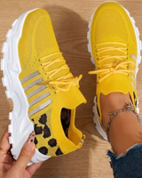 Felicitas | Damen Orthopädische Schuhe mit Dämpfung und Schnürschuh in Gelb