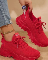 Felicitas | Damen Orthopädische Schuhe mit Dämpfung und Schnürschuh in Rot