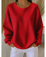 Finja | Damen Oversize Strickpullover in Rot