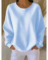 Finja | Damen Oversize Strickpullover in Himmelblau