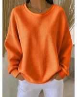 Finja | Damen Oversize Strickpullover in Orange